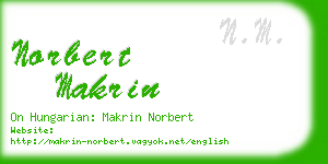 norbert makrin business card